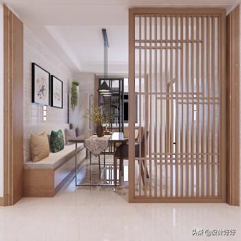 开门直接是餐厅和客厅,入门之后左右餐客厅没玄关怎么设计？