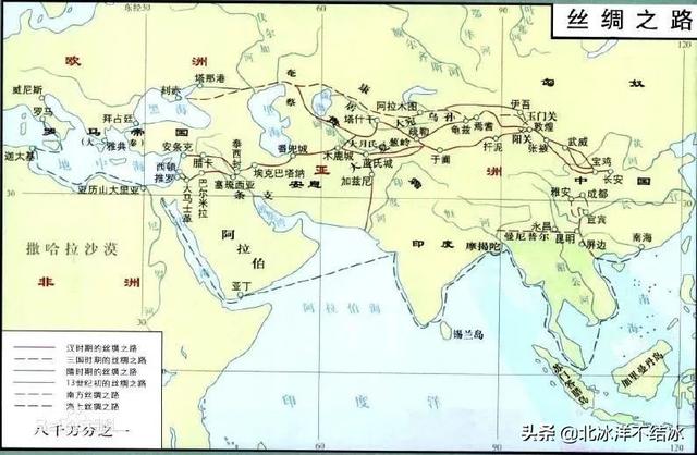 丝绸之路的路线示意图,丝绸之路路线简图及地点？