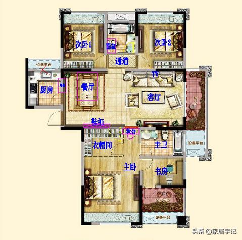 越住越旺的户型图,新看的户型图，该房型如何？