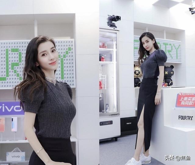 巩俐高开衩裙:夏天黑色开叉裙上身如何搭配？