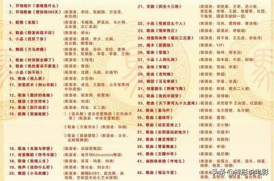 2018央视春晚节目单？