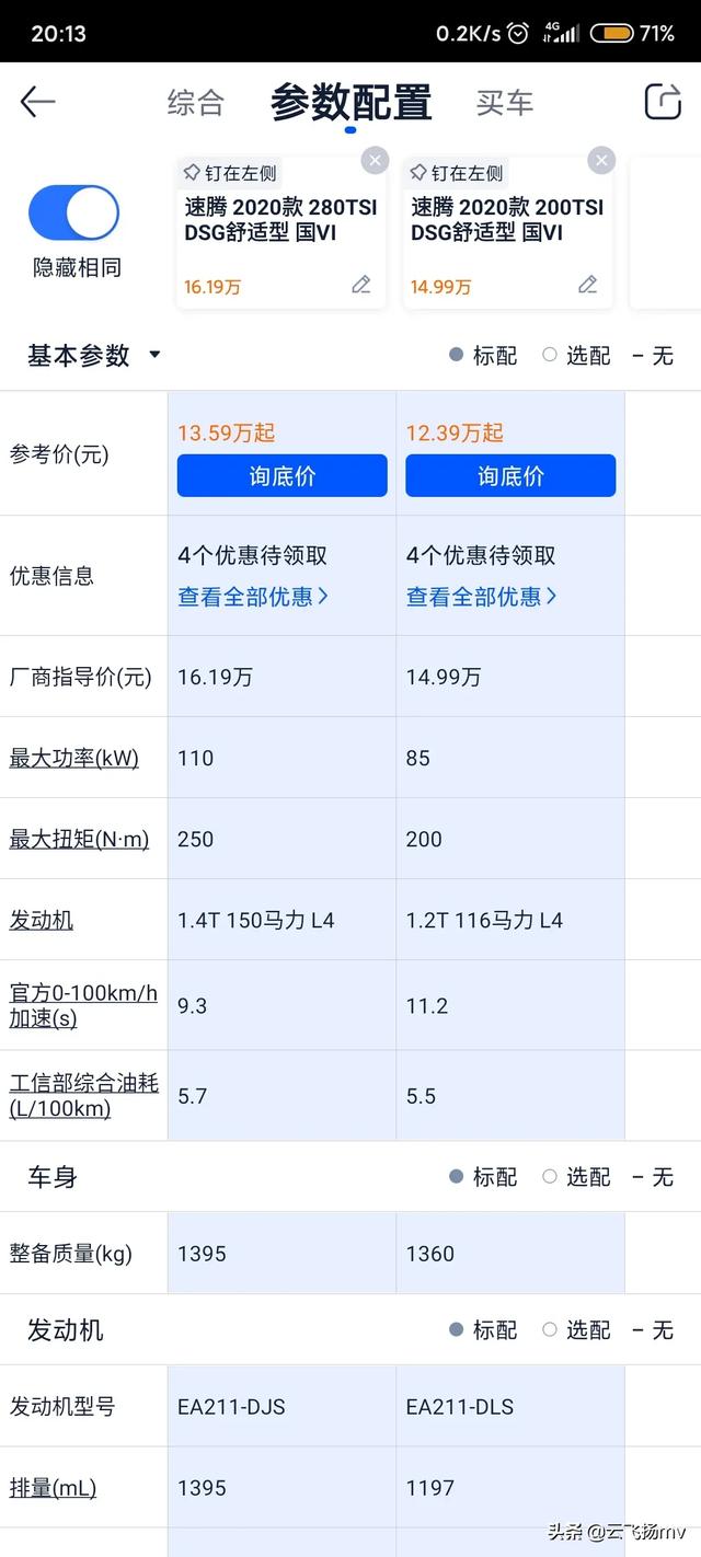 好1,速腾买1.2还是1.4的合适？