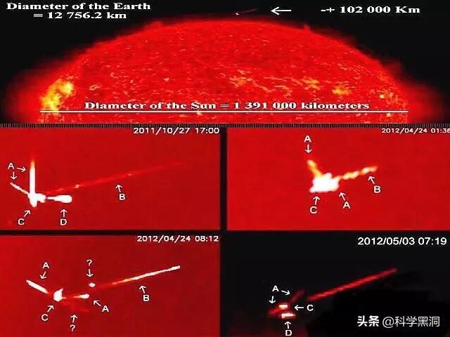 ufo打仗视频:成千巨型UFO停在太阳轨道是真的么？