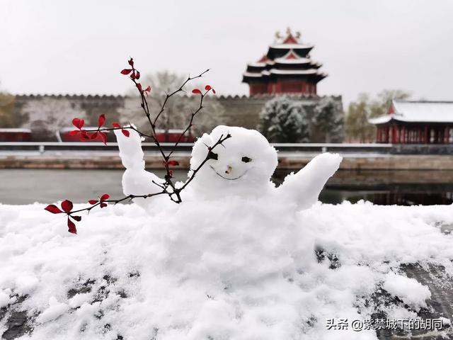 美翻了！北京喜提初雪,数百影友雪后景山拍故宫,小雪人“有情”抢镜；网友赞雪景：故宫变成紫禁城,你怎么看？