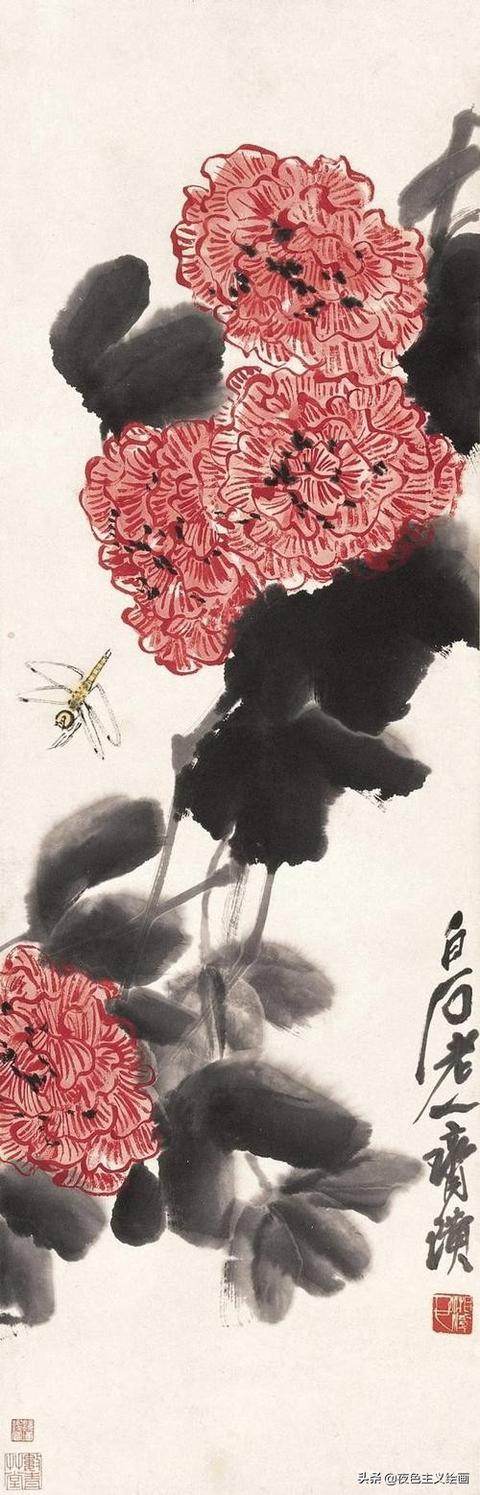 一串红国画画法:一串红国画画法步骤图 国画和水彩画画法一样吗？