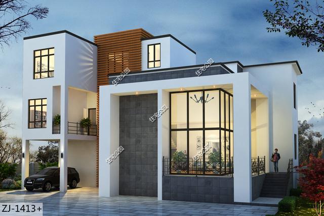 宽20米进深11米,建一栋一楼带车库的二层别墅,该怎么设计?