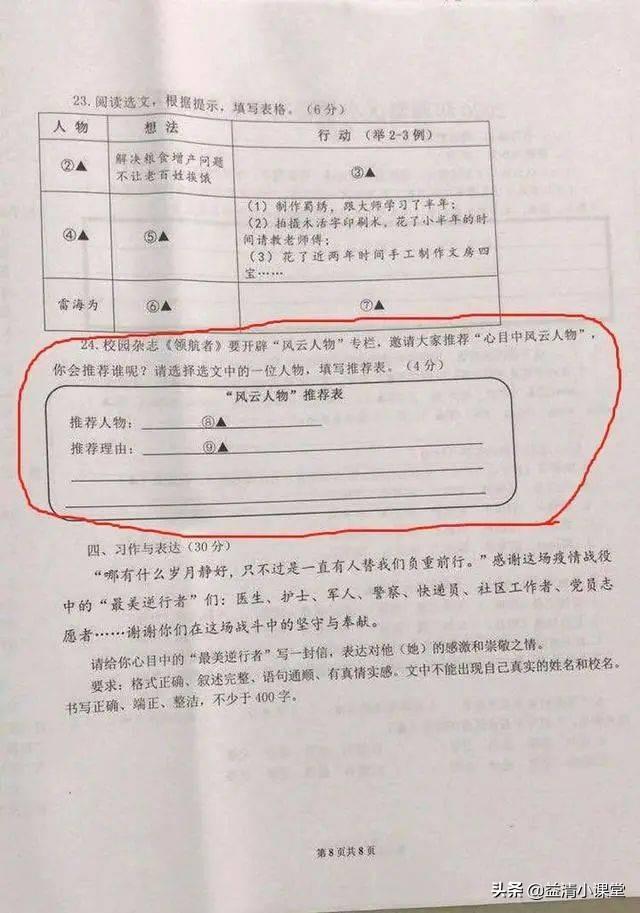 李子柒被写入小学期末考卷,家长吵翻了,如果你是家长怎么看呢？