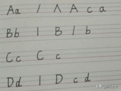 字母顺序，26个英文字母书写顺序？