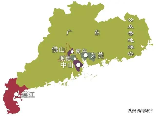 雷州半岛地理位置:广东哪个城市地理位置最好？