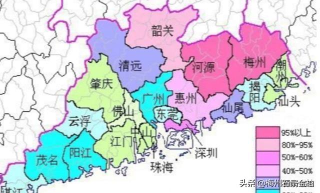 客家人分布在哪些城市？