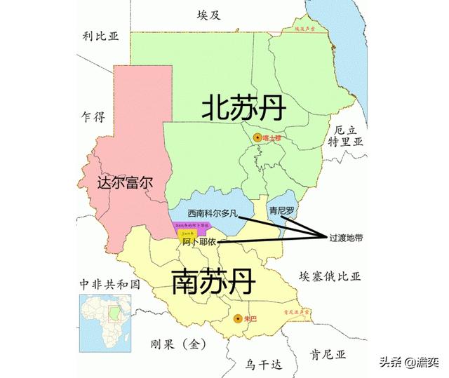 苏丹在地图上的位置图片