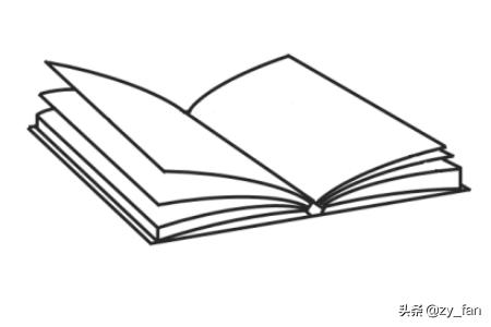 个简单的步骤就可以画出一本翻开的书打开的书怎么画,还带立体感的哦