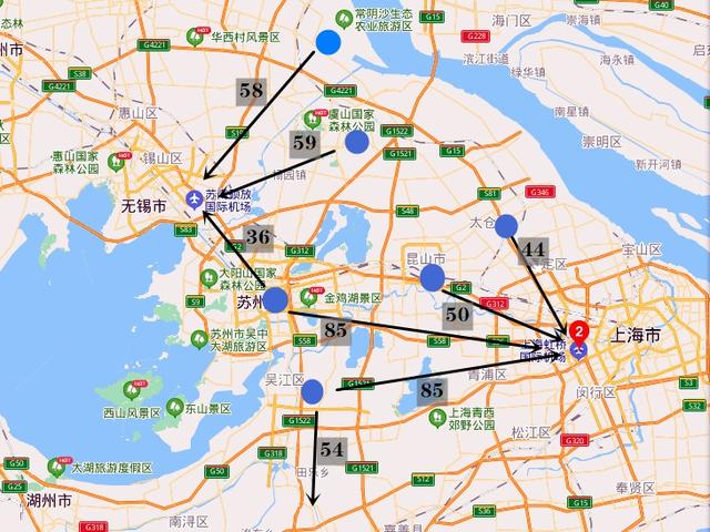 蘇州各市,區到碩放機場和虹橋機場的路程距離常熟到碩放機場的路程為