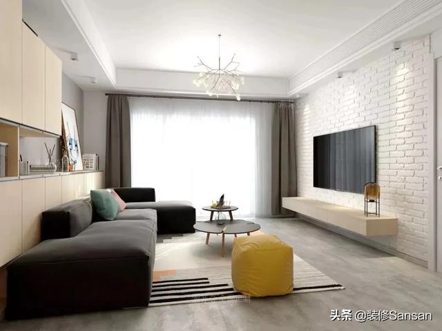 不做吊顶，电视墙怎么设计？插图65