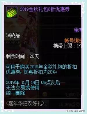 DNF：策划送我一张“国庆礼包8折券”,用不用？求大神帮我分析一下？