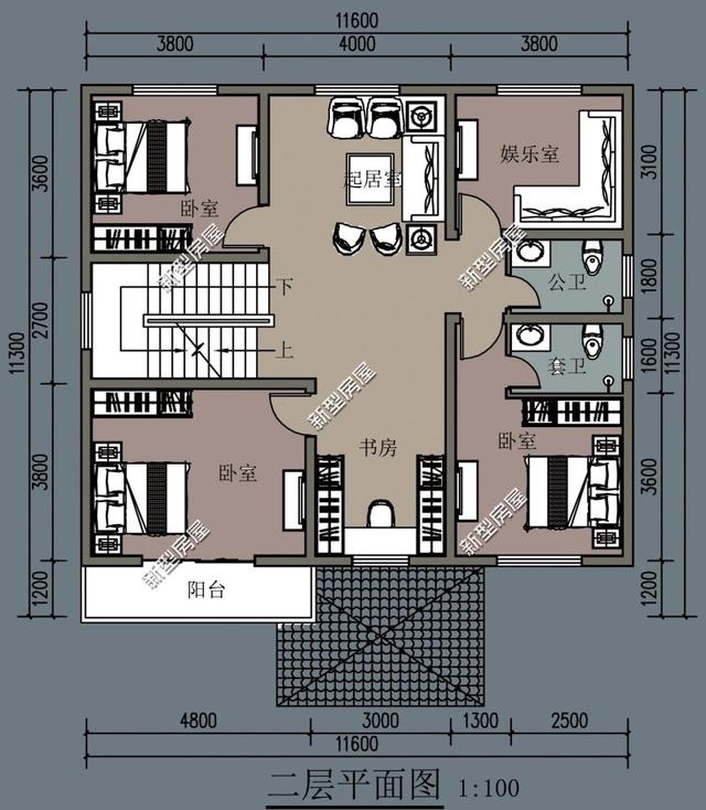 2022年11米乘11米三層農村自建房的內部空間怎麼佈局?