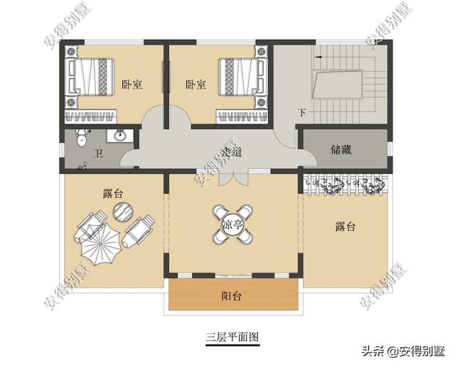 农村老家宅基地宽13米,进深10米,怎么设计二层半别墅?要求简洁大气?