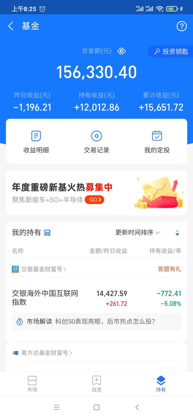 70000元放支付宝基金一年多了才赚1000多大家有生财之道吗