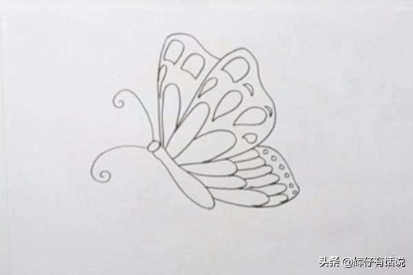 蝴蝶剪纸图案画法,如何简笔画一只漂亮的蝴蝶?