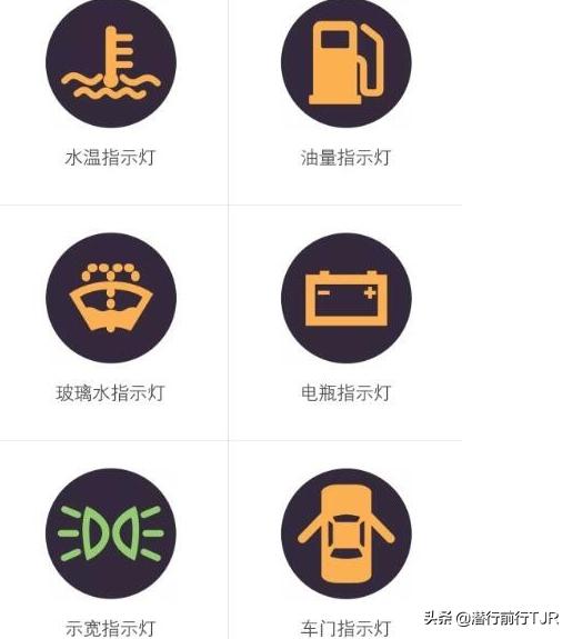 机动车仪表图标大全汽车仪表盘指示灯和车内功能按键图标及文字说明