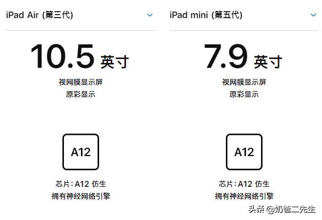 苹果iPad的处理器A12和A13的有哪几款,怎么选择？