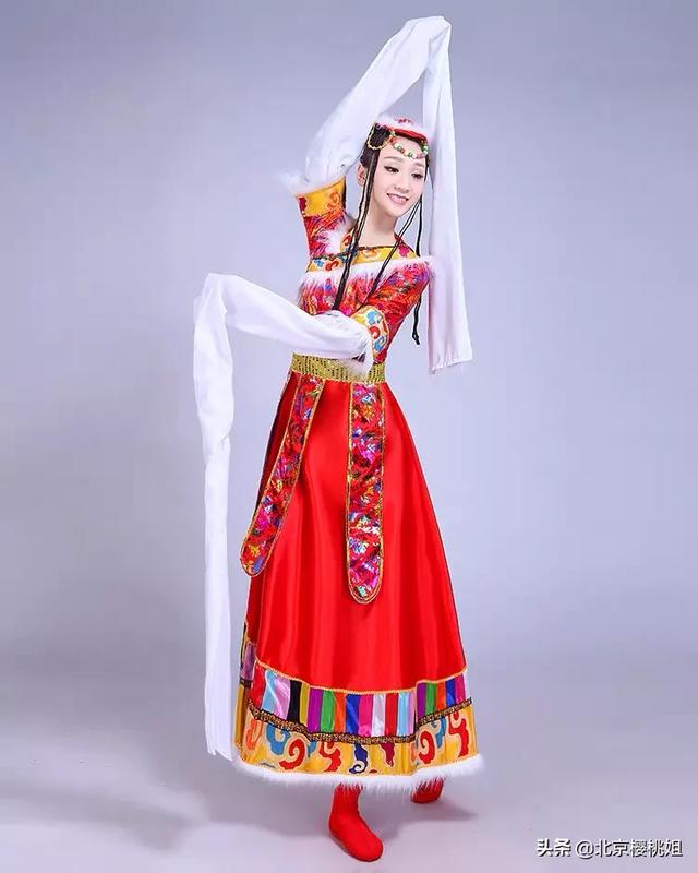 藏族服饰:少数民族舞蹈服装，每个民族在服装款式都各有什么特点？