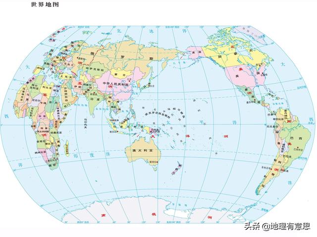 中国地图世界地图超清，每个国家的世界地图都是什么样子的