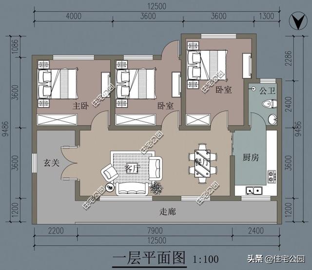 農村1層自建房子設計圖,聽聽大家的建議