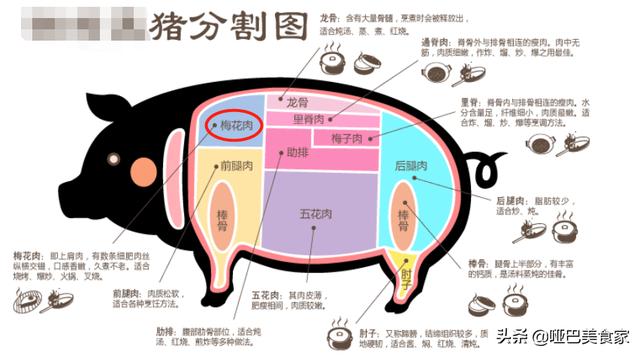猪梅花肉是什么部位，猪身上有块肉叫梅花肉，梅花肉制作什么美食最适合？