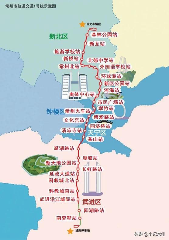 头条问答 - 常州地铁1号线怎么去常州第四人民医院和常州第一人民医院