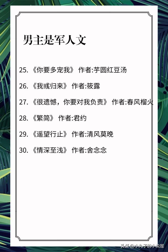 活色生香分集剧情:哪位好心人能推荐几本男主是军人或警察的言情小说？