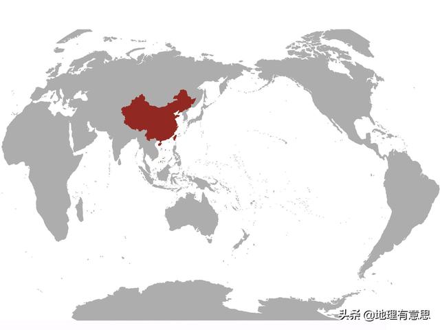 中国地图世界地图超清，为什么中国的地理位置在世界地图上却是位于“中间”位置呢