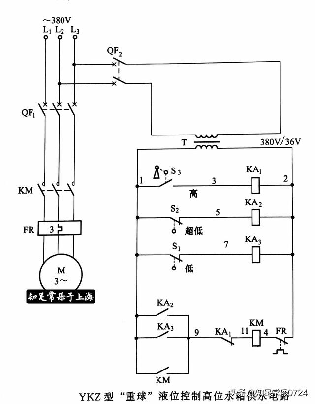 用"两个浮球阀"控制"三相潜水泵"的接线图?:浮球阀设置