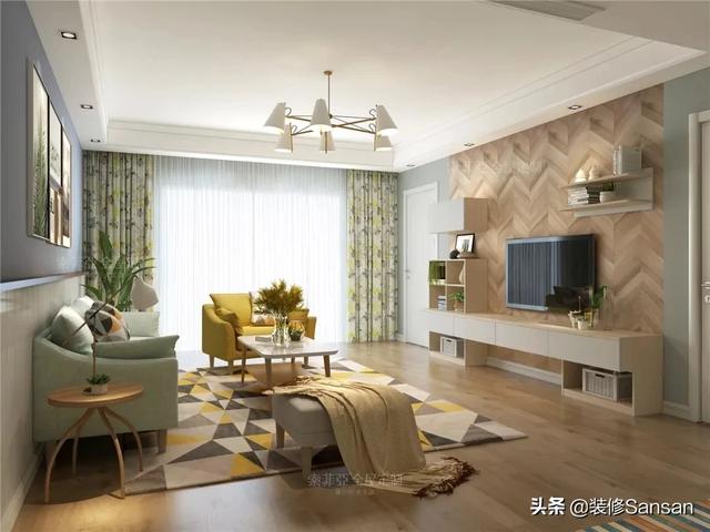 不做吊顶，电视墙怎么设计？插图66