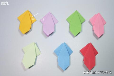 折纸花大全 图解:儿童手工折纸七叶花，简单的花朵折纸步骤图解？