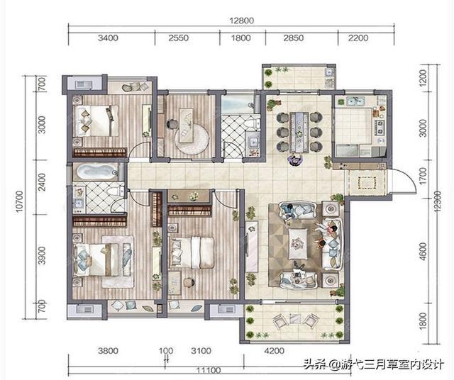 三居室最好的户型图,一般情况下什么样的户型是好户型？