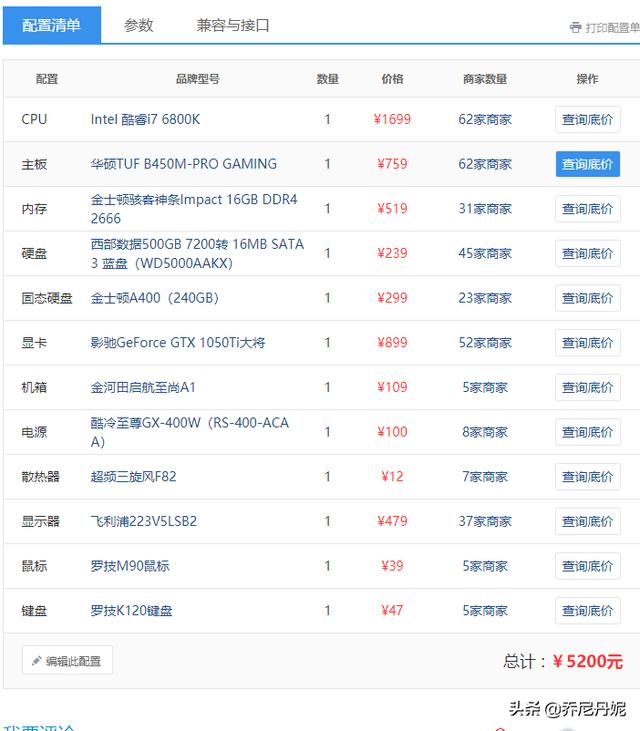 5000元组装一部台式机,不打游戏,主要用来修图和做视频,有什么推荐？