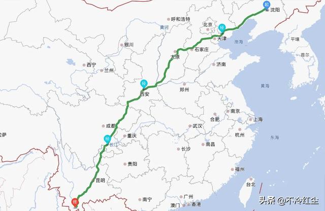 从沈阳到西双版纳自驾选择什么路线？
