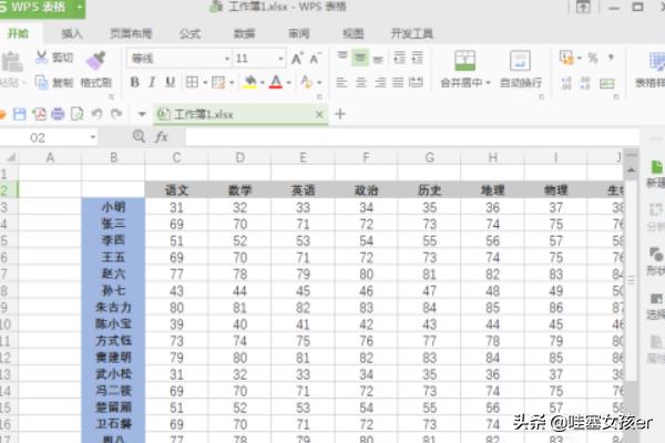 wps如何设置固定表头？