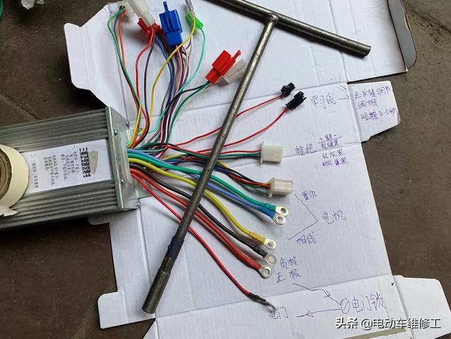 电动车控制器接线图,电动车控制器怎么连接安装？