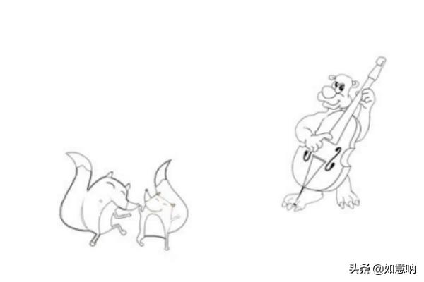 熊的简笔画,如何画动物音乐会的简笔画？