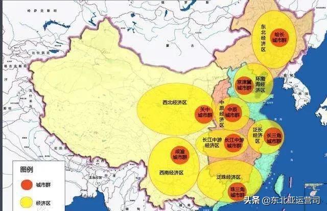 东北地区城市群示意图:除了大连、沈阳、哈尔滨、长春之外，谁才是东北第五城？