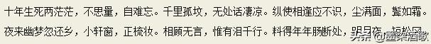 宋词中,你觉得哪首最深情？