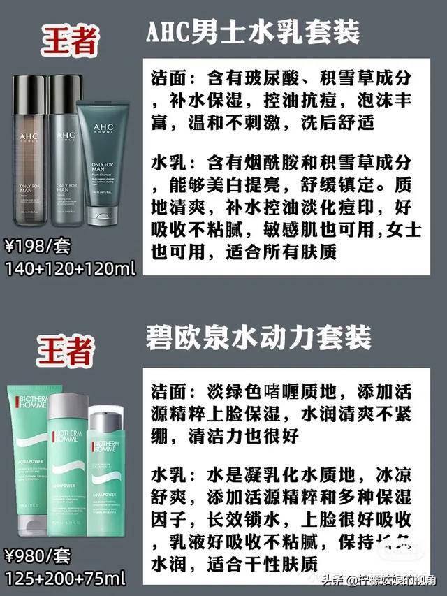 有没有好的男士护肤品,推荐一套？