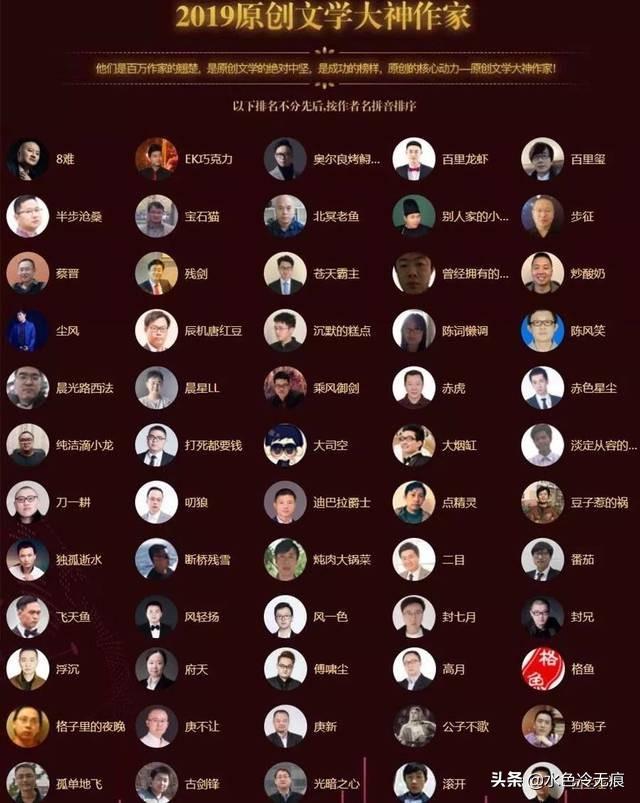 现在起点中文网有哪些大神？
