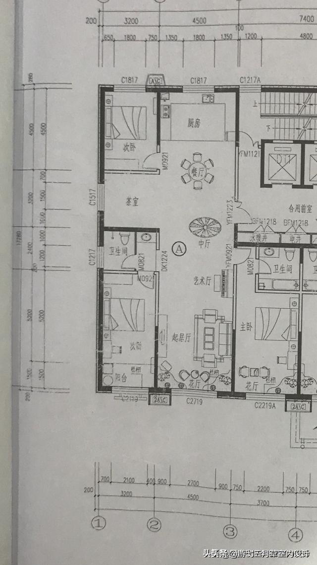 三居室最好的户型图,196平，三室，大家评论下这个户型如何？