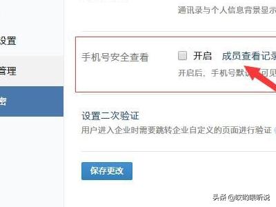 企业微信怎样开启手机号安全查看功能