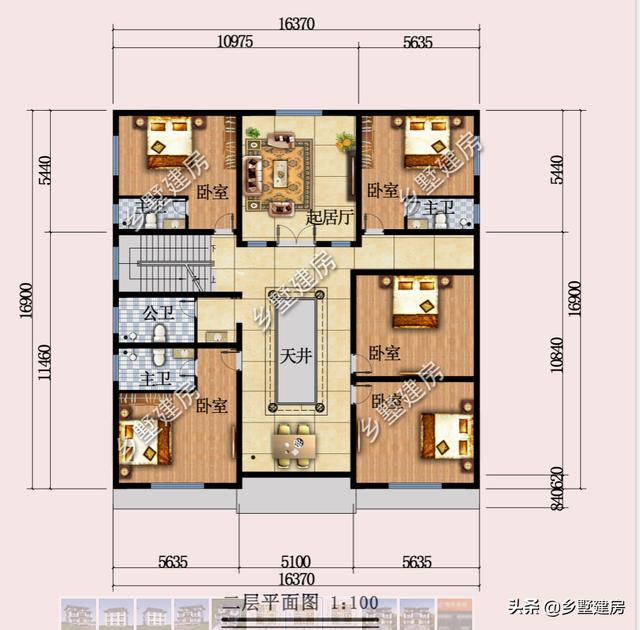 宽16米长17米的农村宅基地怎么建房好看?