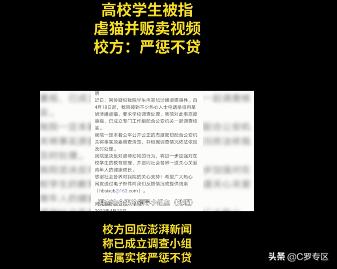 男子谋生杀猫卖钱被称残忍:如何看待大学生拍摄虐猫视频贩卖事件？