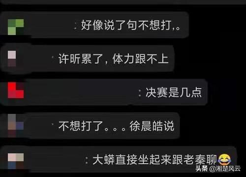 徐晨皓输给许昕无缘决赛，期间徐晨皓到场下疗伤，发生了什么？